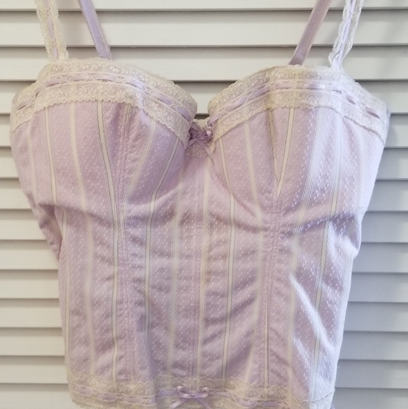 lavender bustier top